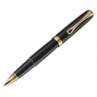 Roller Diplomat A2 Black Lacquer Gold