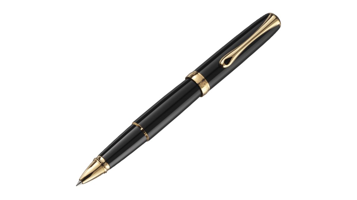 Roller Diplomat A2 Black Lacquer Gold