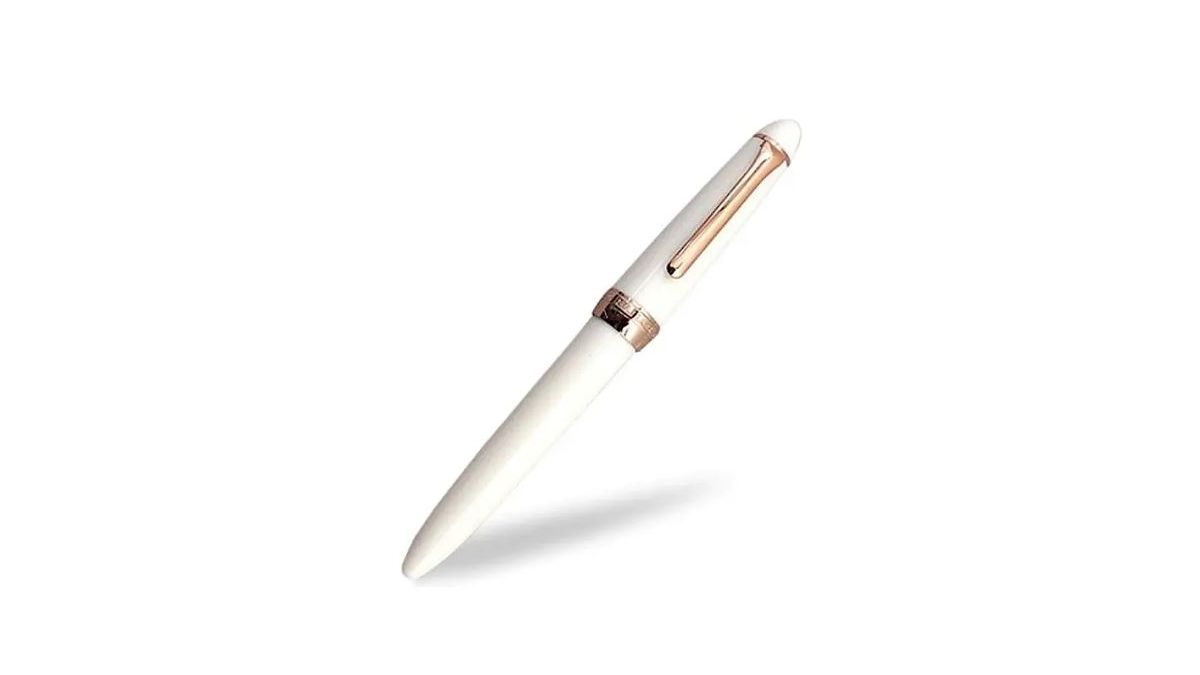 Pluma Sailor Fasciner White with Pink Gold